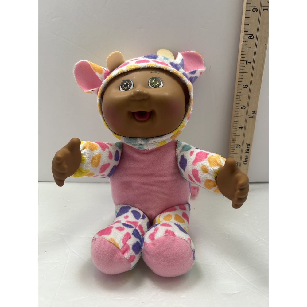 Cabbage Patch Kids Baby Doll 9 Inch Green Eyes Pink Giraffe Costume Soft Toy